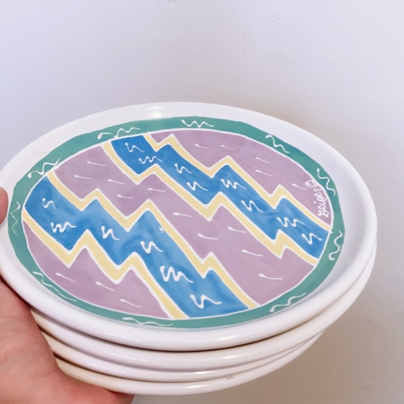 Judith Geiger Other - Set of 4 Art Salad Dishes Chaleur Designed by Judith Geiger 1987